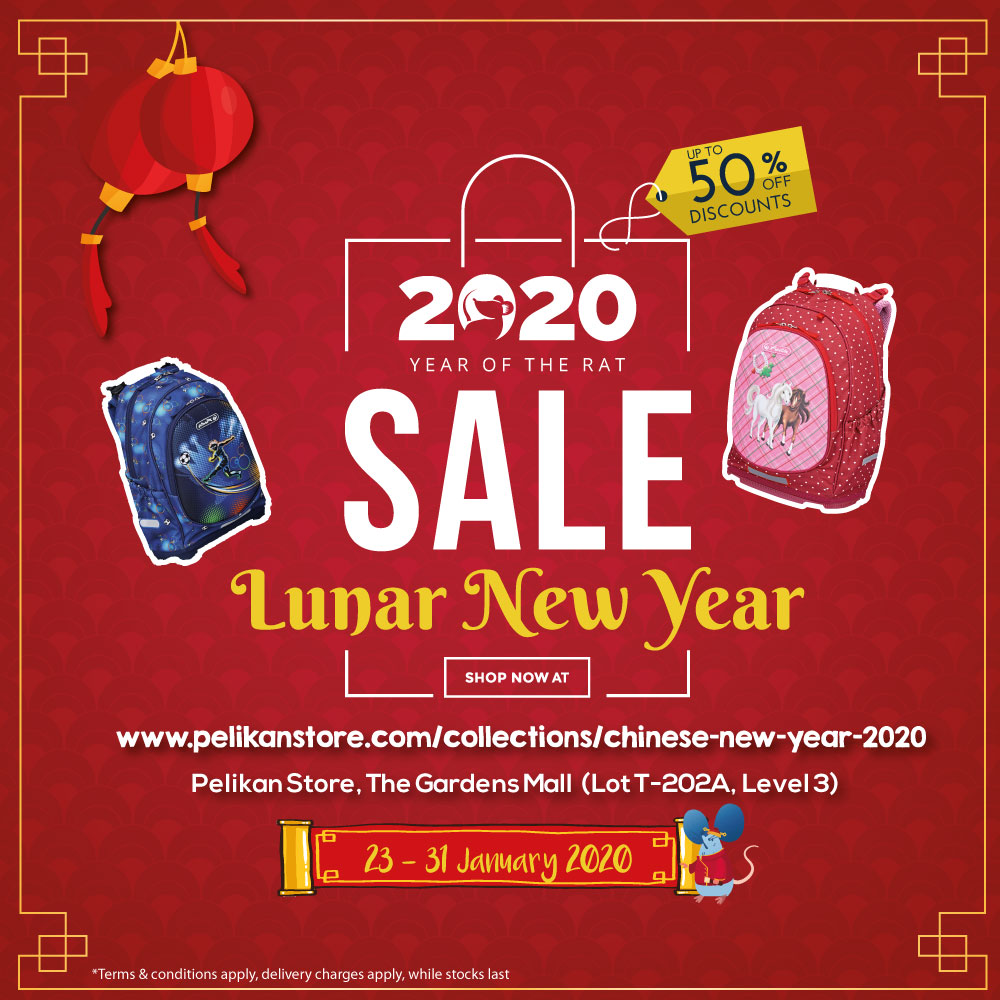 CHINESE NEW YEAR 2020 PROMOTION ON SCHOOLBAGS & ACCESSORIES